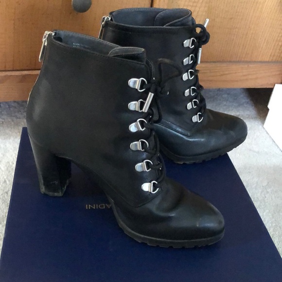 Combat leather boots with lug platform - Picture 5 of 6